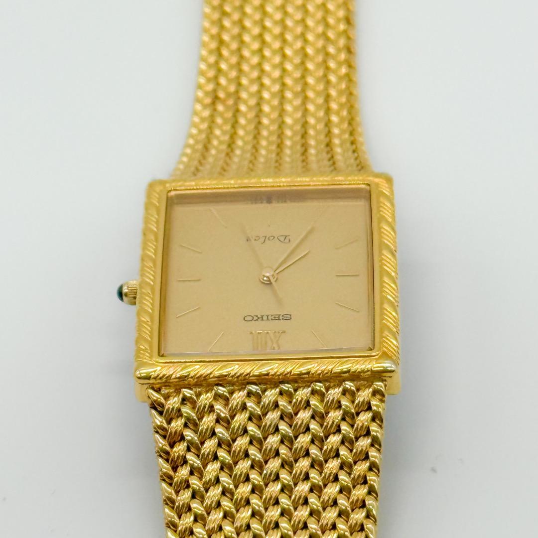 ♡キズなし・稼働良♡SEIKO DOLCE スクエア ゴールドメッシュ 腕時計