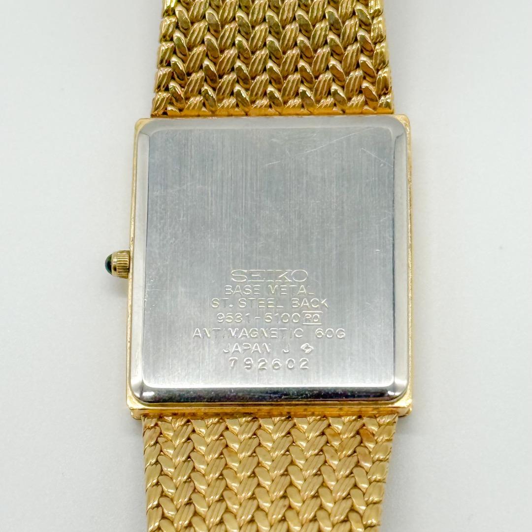 ♡キズなし・稼働良♡SEIKO DOLCE スクエア ゴールドメッシュ 腕時計