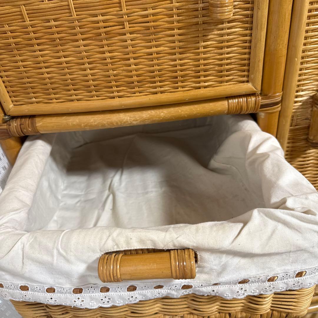 【ラタン製】ナチュラル 棚 チェスト