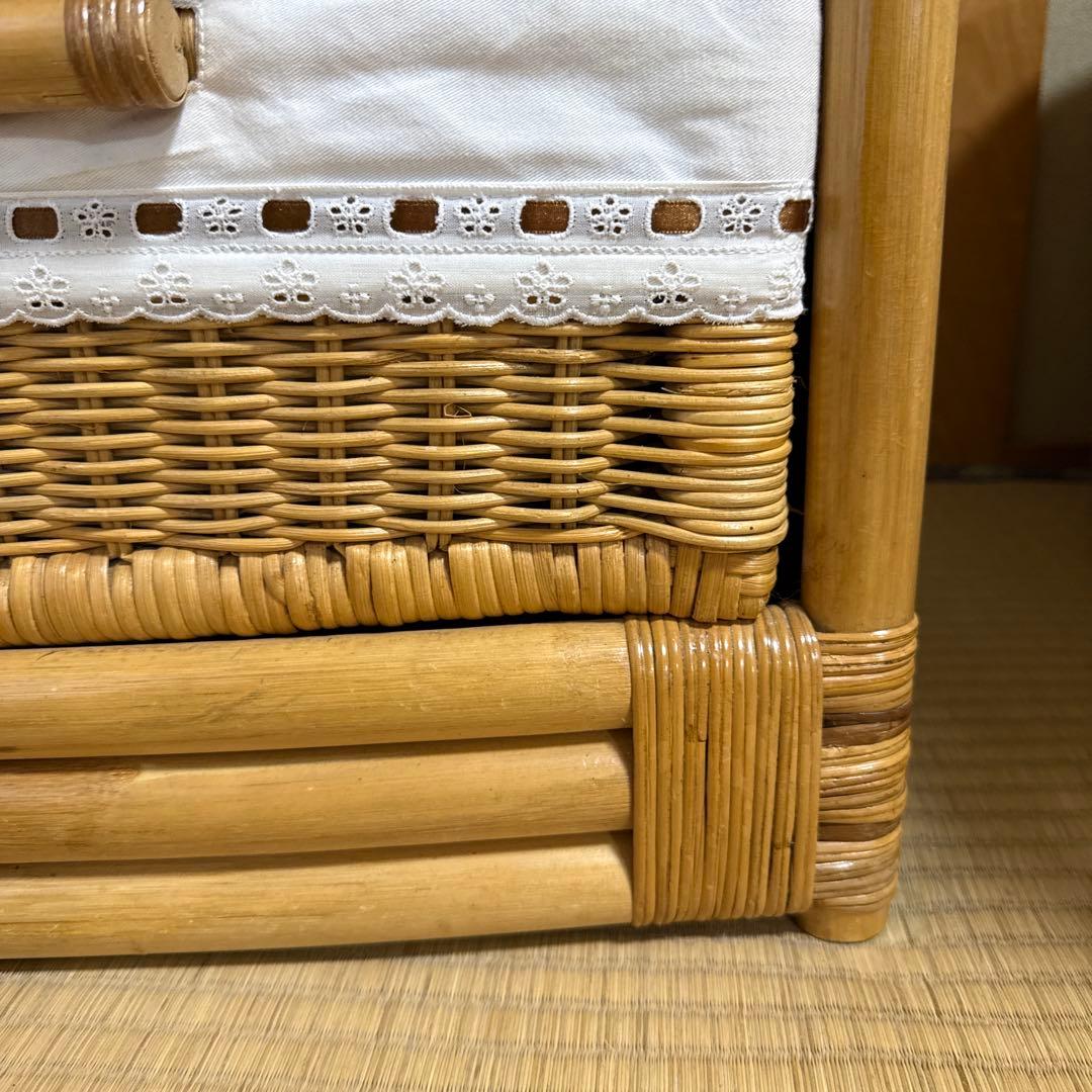 【ラタン製】ナチュラル 棚 チェスト