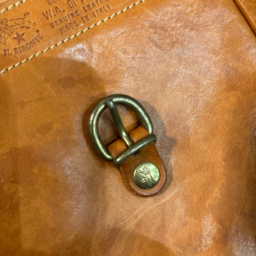 【美品】イルビゾンテ レザー 本革製 ウエストバッグ イタリア製