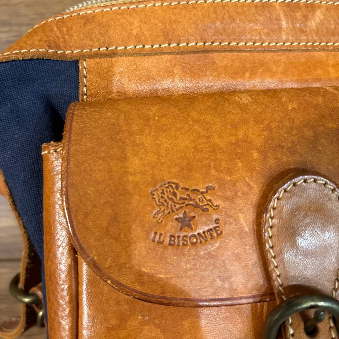 【美品】イルビゾンテ レザー 本革製 ウエストバッグ イタリア製