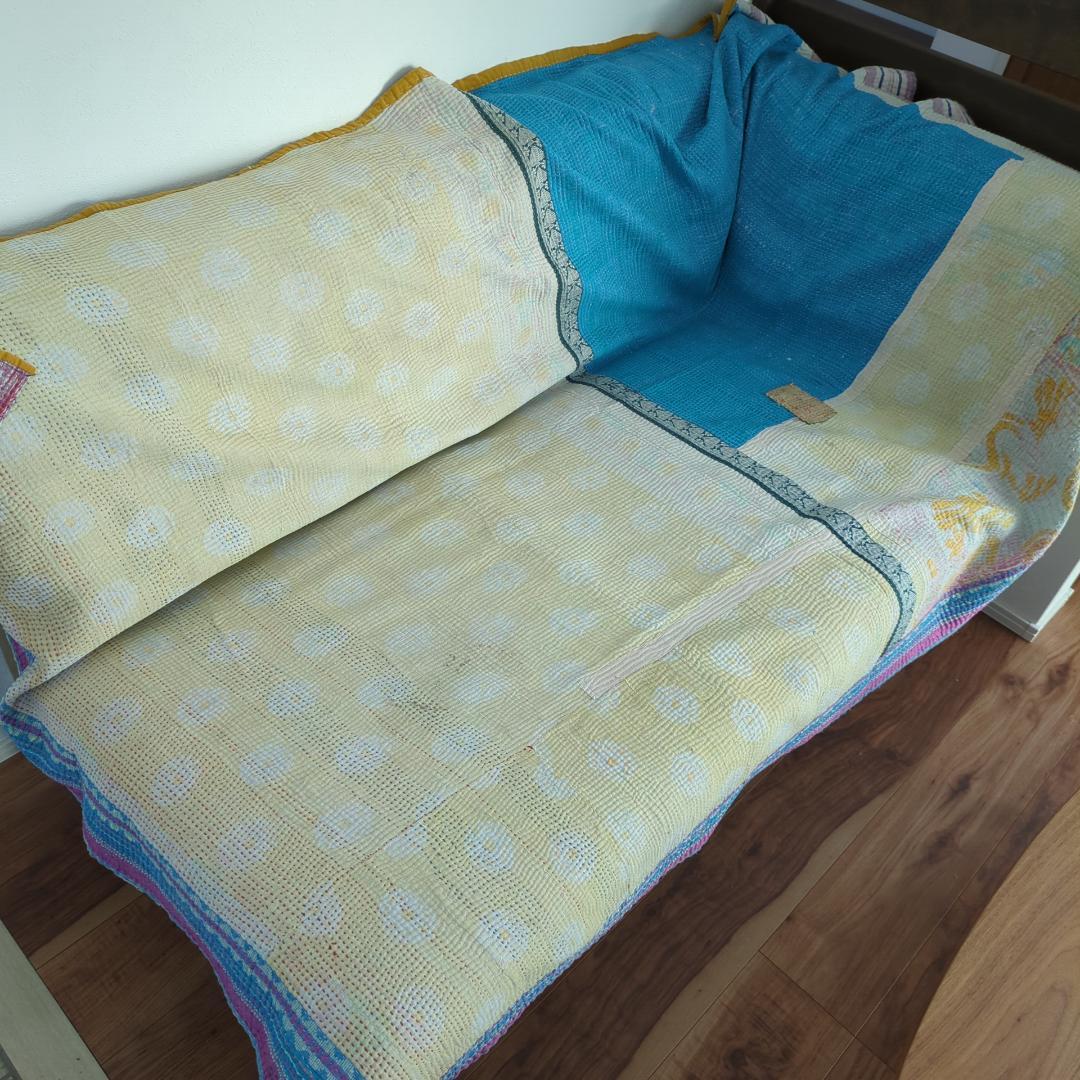 ヴィンテージカンタ ビンテージカンタ ラリーキルト シンプルソファカバー 372