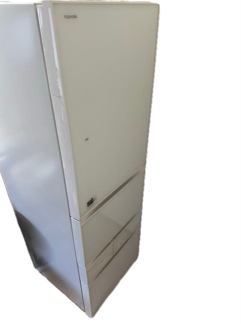 【札幌の方のみ取引可能】 冷蔵庫　右開き　ガラストップ　417L 美品 最終値下