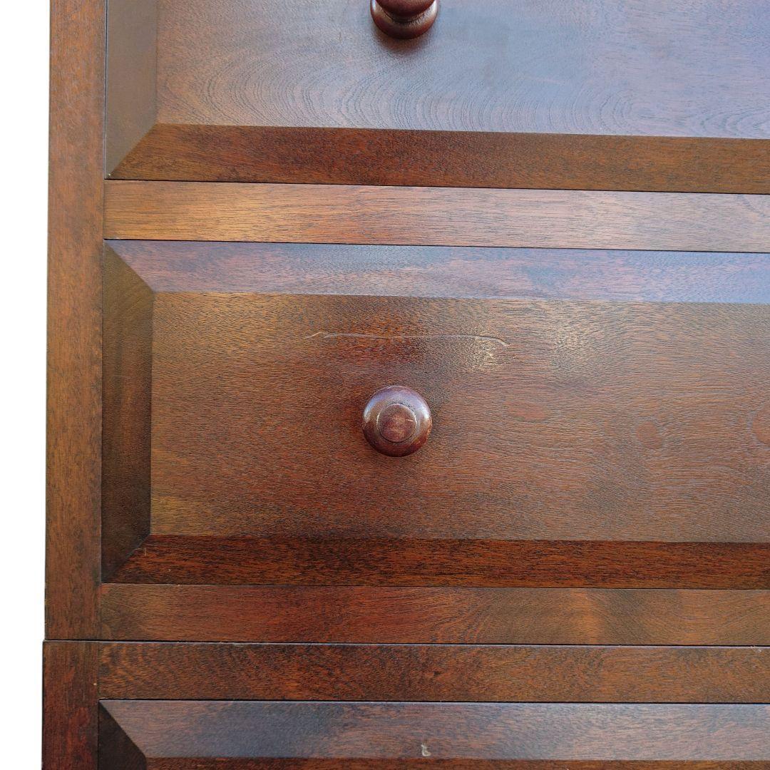 引取限定 松本民芸家具　7段9杯チェスト ミズメ桜 無垢材 3分割 整理箪笥