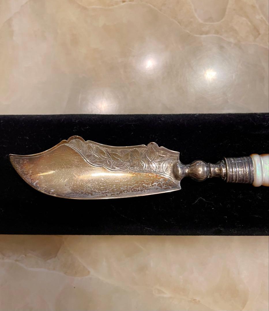 ❣️純銀製✨マザーオブパール　バターナイフ