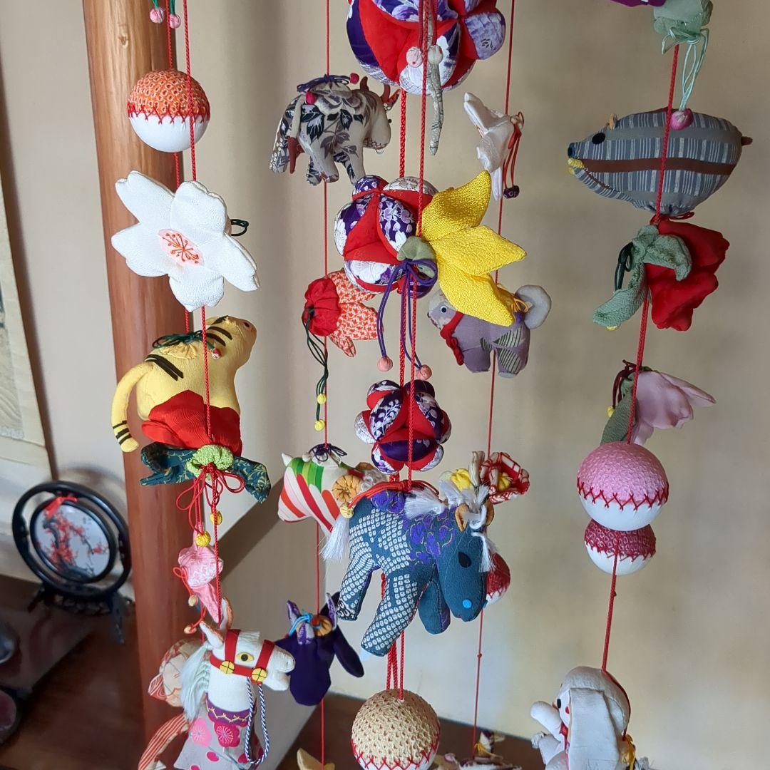 干支、季節花吊るし飾り