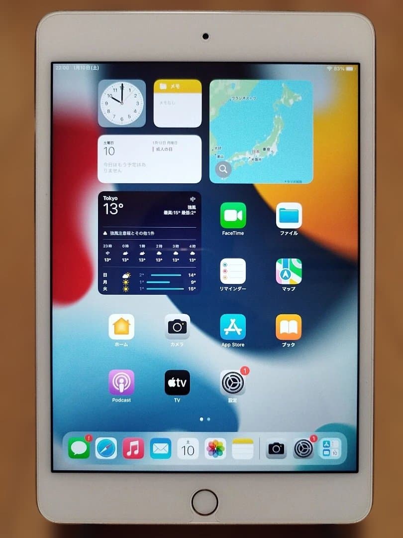 iPad mini第4ゴールド 128GB 純正ケース・カバー付き（美品）