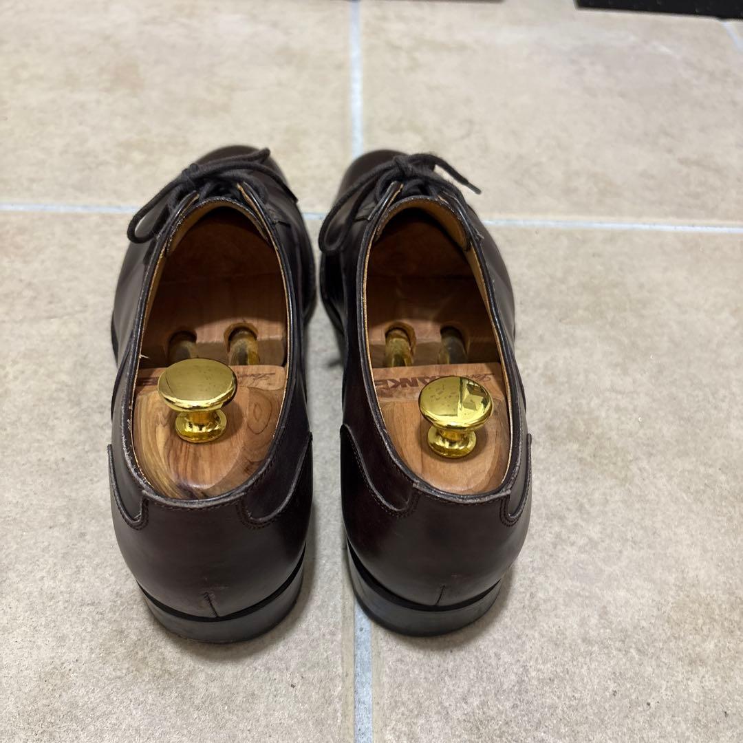 【RAYMAR】24.5cm 革靴　ダークブラウン クォーターブローグ　レイマー