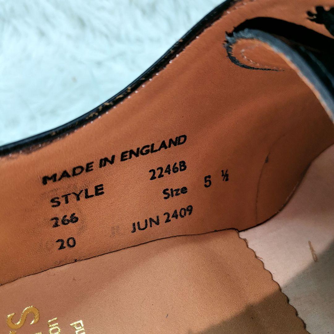 【極美品】SANDERS　サンダース　ミリタリーオフィサー　2246　UK5.5