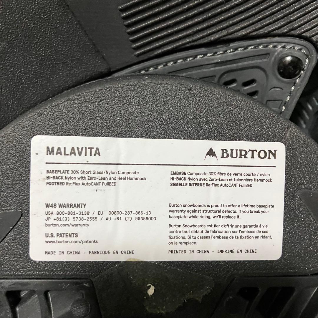 美品!! Burton ビンディング Malavita reflex Mサイズ