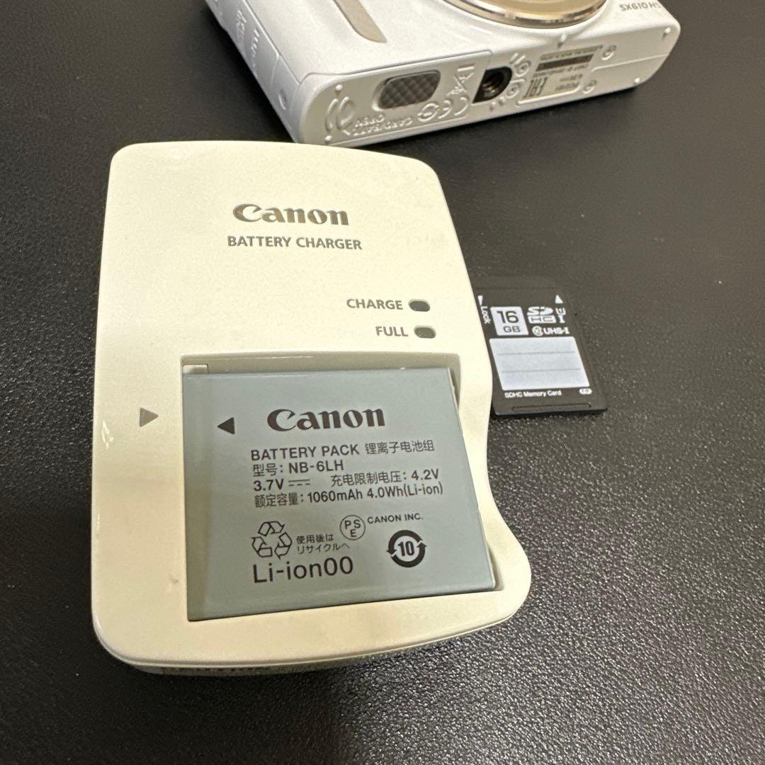 美品Canon Powershot SX610 HS ホワイト 動作品
