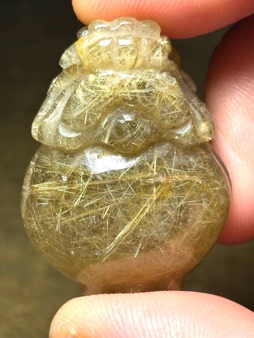 【新入荷】タイチンルチル（シャンパンカラー）貔貅　置物　（新品未使用）金運最強