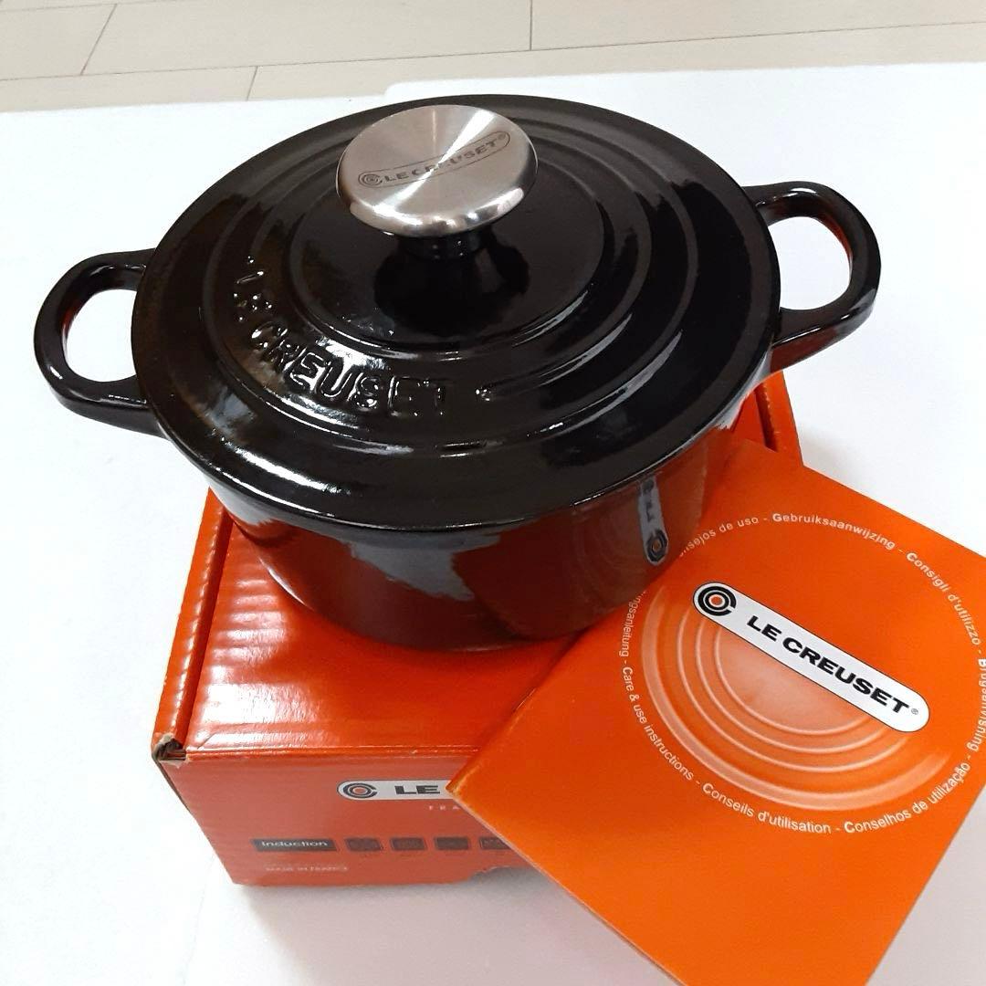 新品　未使用　ルクルーゼ鍋　16cm ブラックマット