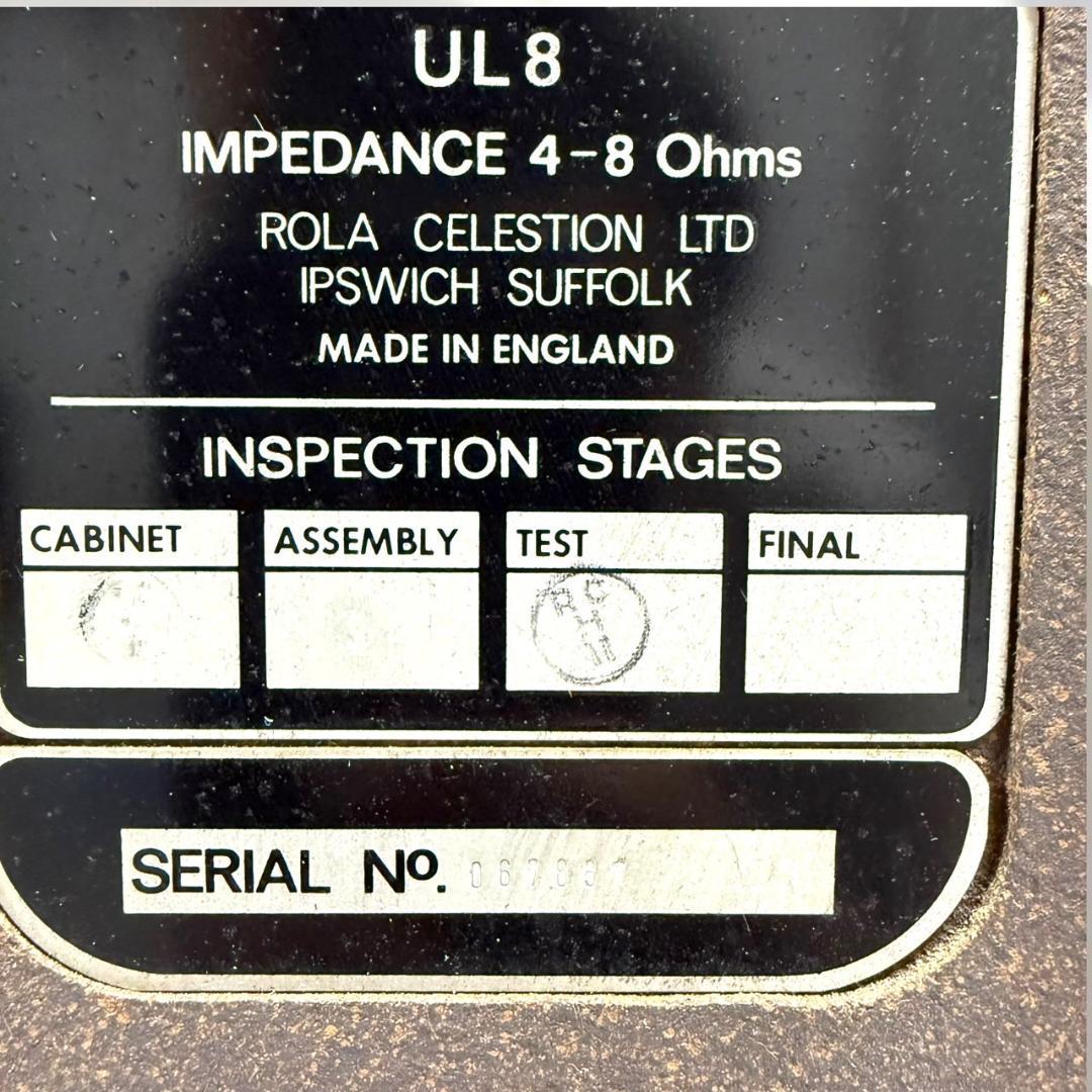 ☆超希少品 Celestion セレッション UL8 英国製 スピーカー ペア