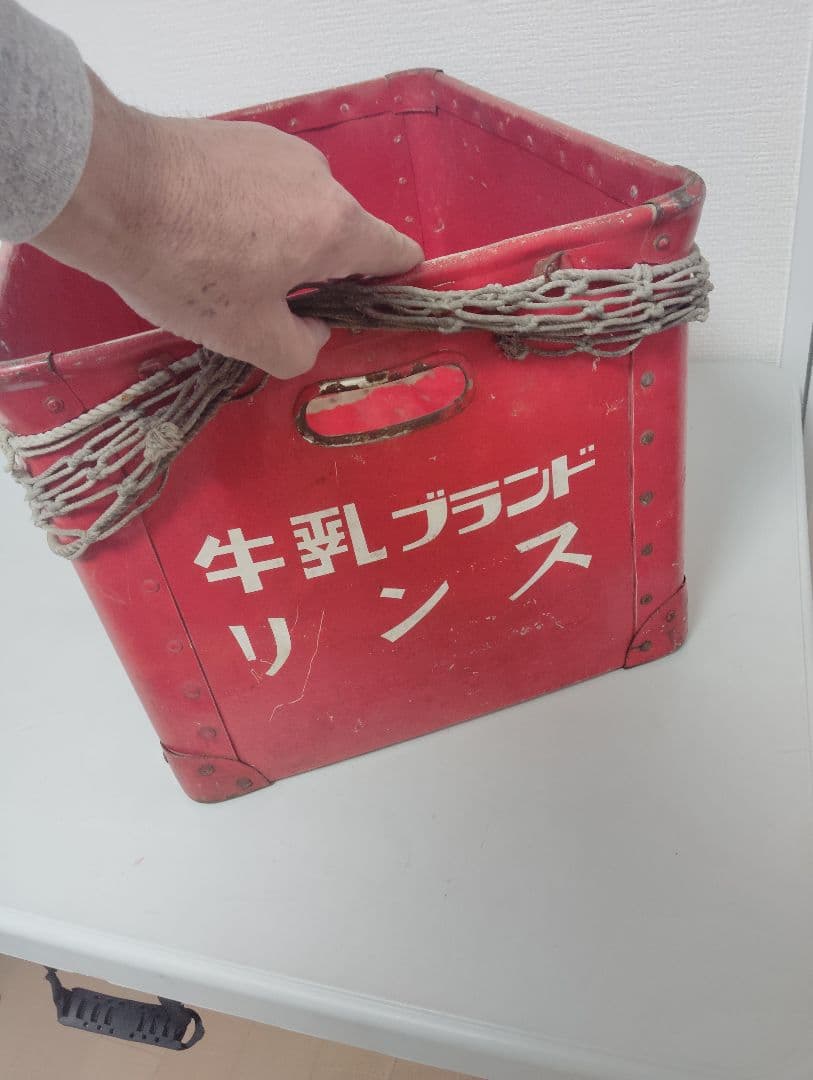 牛乳石鹸　ボテ箱　ぼて箱　ネット付き　レトロ　　スーパーカブ