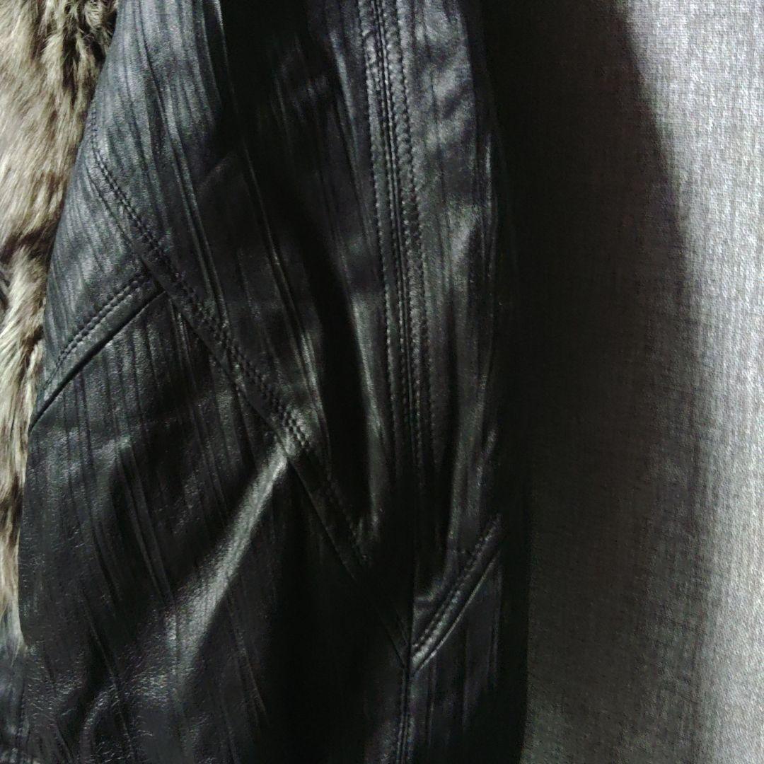 Roman Rominas ブラックレザージャケット　リアルファー LLサイズ