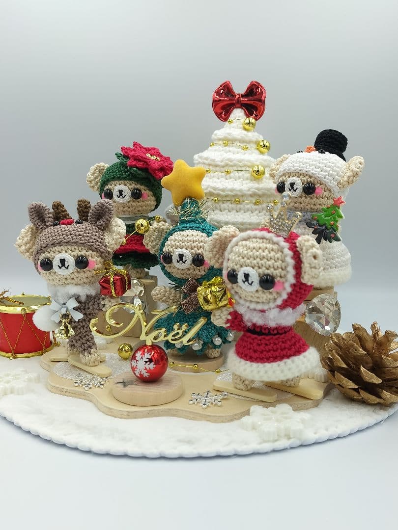 あみぐるみ　Aセット　クリスマス