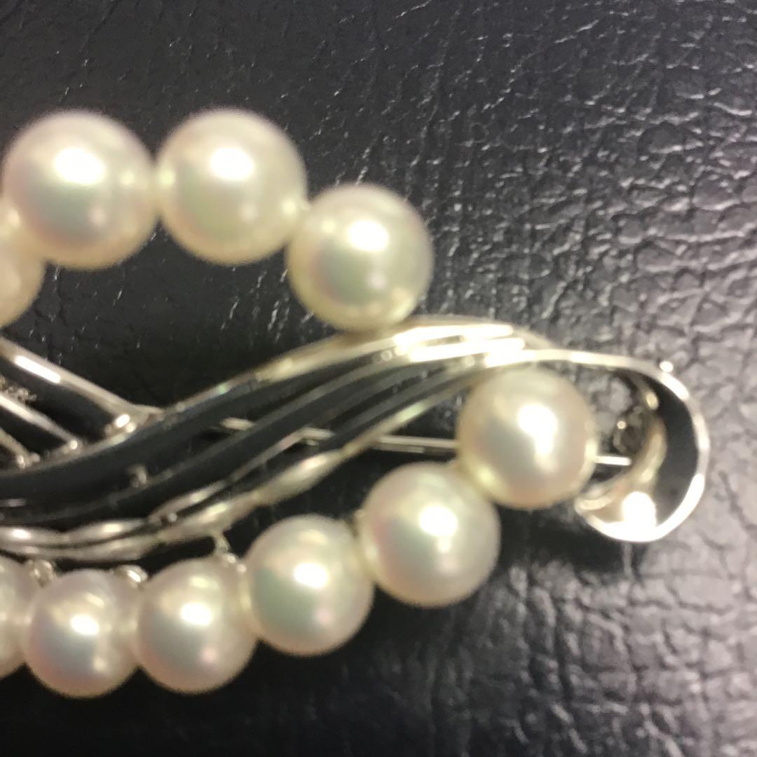 美品　MIKIMOTO ミキモト SIV真珠 ブローチ