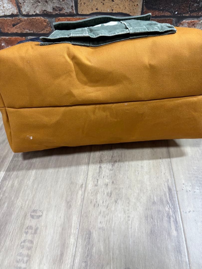 USEDデニムリメイク 大きいボストンバッグ　ショルダーバッグ2way