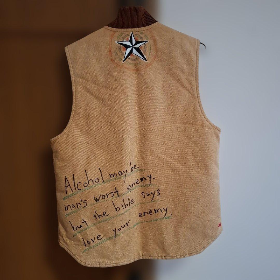 1*6様 カーハート　タトゥー風　落書き　ダック地ベスト　M