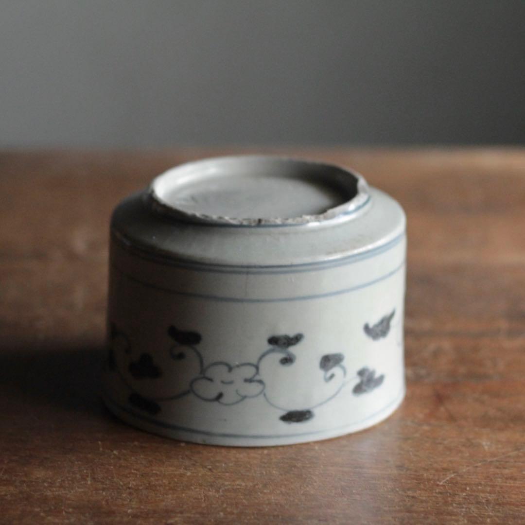 古伊万里 染付 半筒 茶碗 古美術 古道具 アンティーク