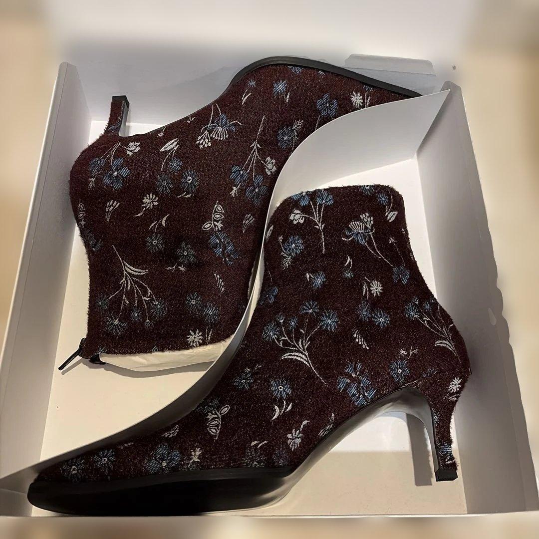 【新品】マメクロゴウチ　フローラルジャカードブーツ