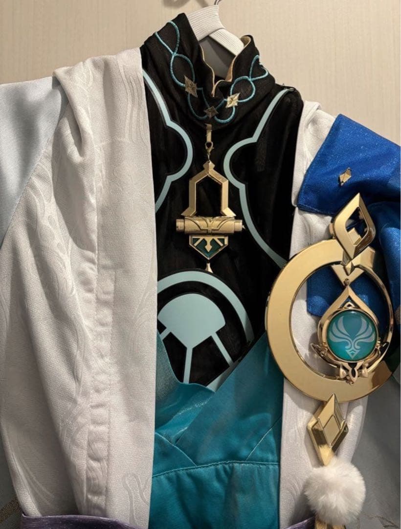 原神 放浪者 三分妄想 フルセット ウィッグ 靴 コスプレ衣装 発光ライン付き