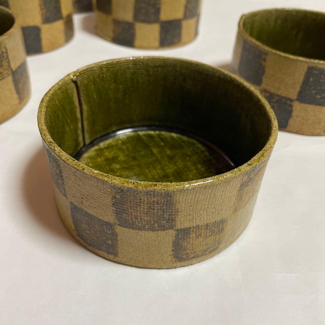 陶器　市松模様　和食器　16個セット