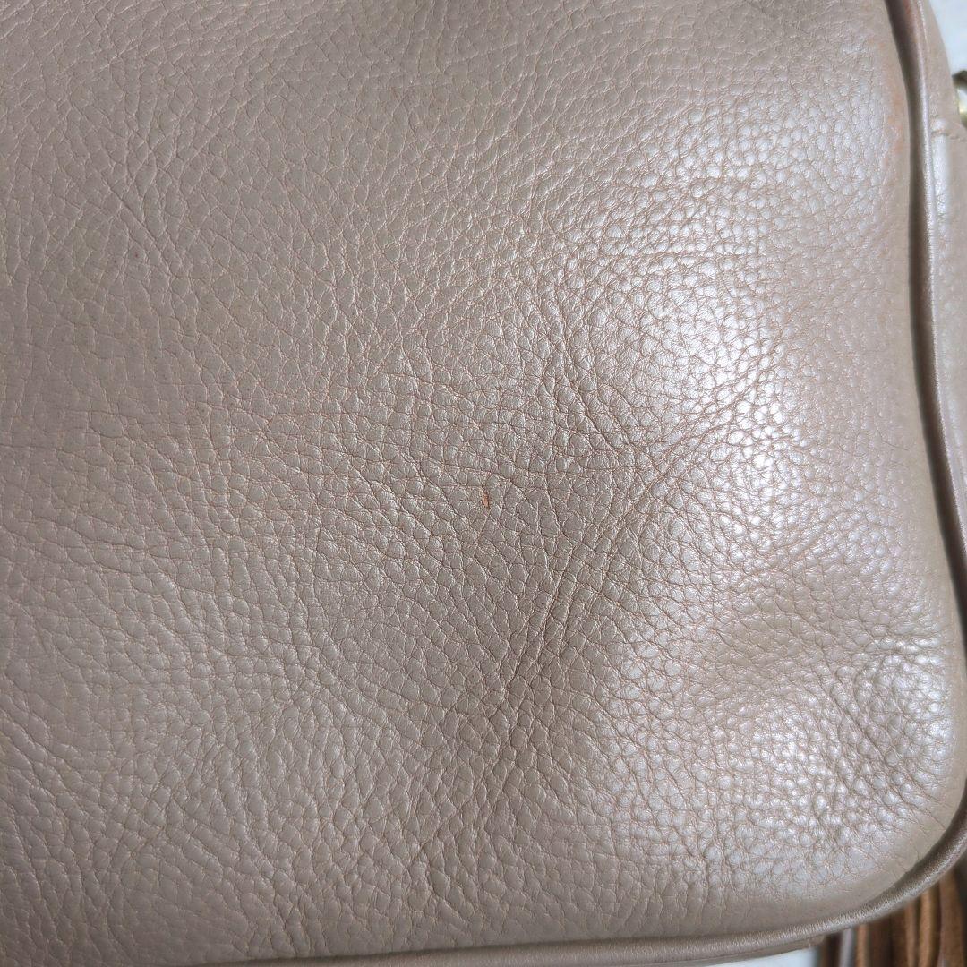 美品✨ イルビゾンテ 本革 ショルダーバッグ カメラバッグ デカロゴ フリンジ