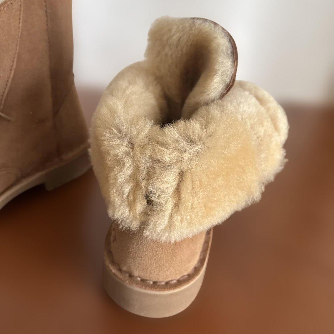 UGG ムートンブーツ レースアップ ブラウン24cm