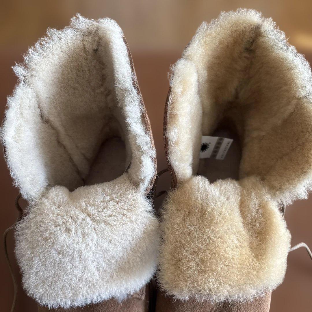 UGG ムートンブーツ レースアップ ブラウン24cm