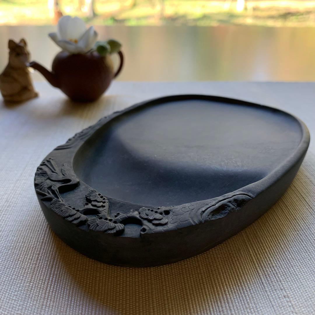 使い勝手良し♡古風なデザイン端渓硯