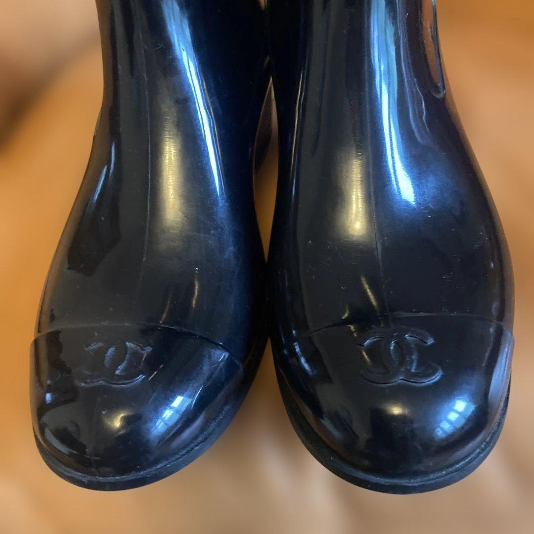 CHANELカメリアレインブーツブラック37⭐︎お値下げ