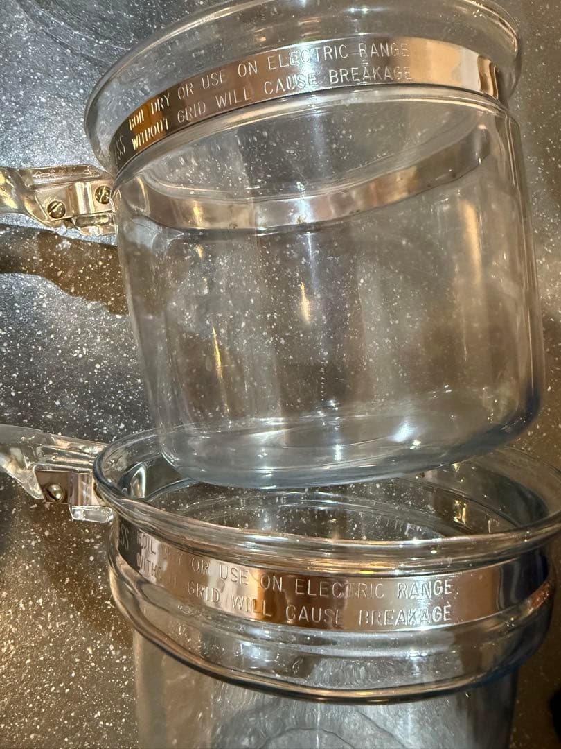 １月のみ　オールドパイレックス　ダブルボイラー　美品