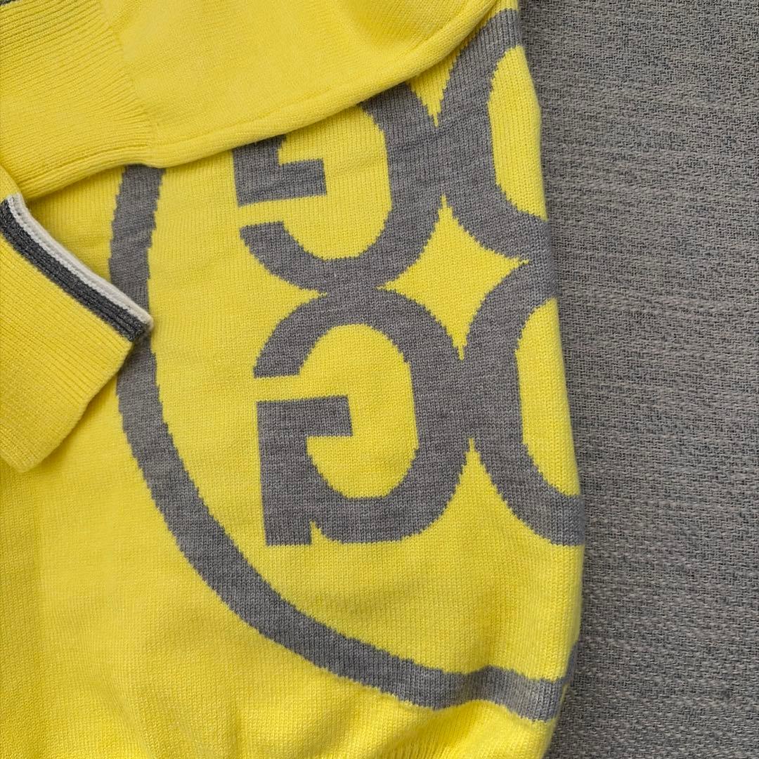 G/FORE クルーネックニットセーター 黄色 ロゴ入り