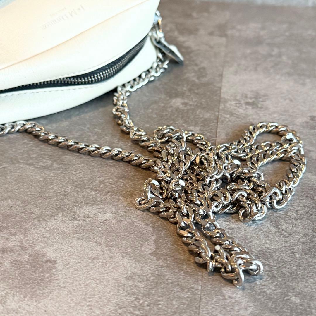 ⭐️ジェイアンドエムデヴィッドソン⭐️ペブル チェーン ショルダーバッグ ホワイト