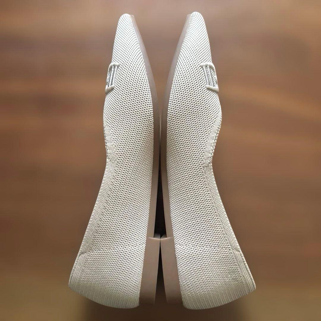 試着のみVIVAIA ポインテッドトゥ フラットシューズ 23.5 24 ビット