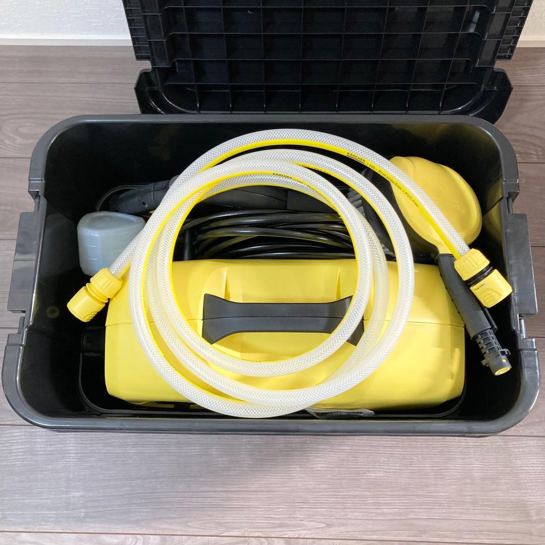 美品 高圧洗浄機 K2 サイレント 自吸水道兼用セット　ボックス付き