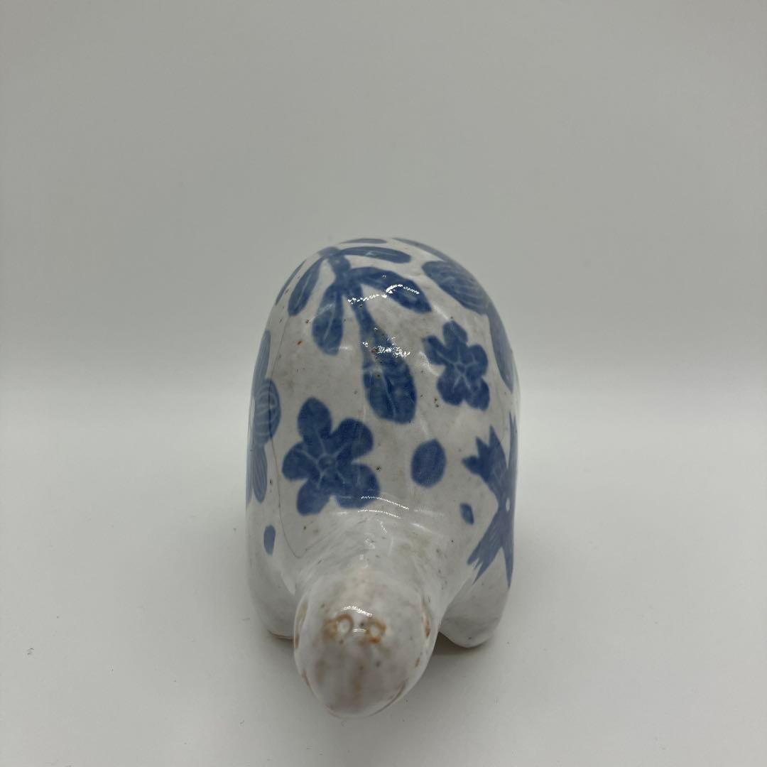 鹿児島睦　亀　置物　ブルー