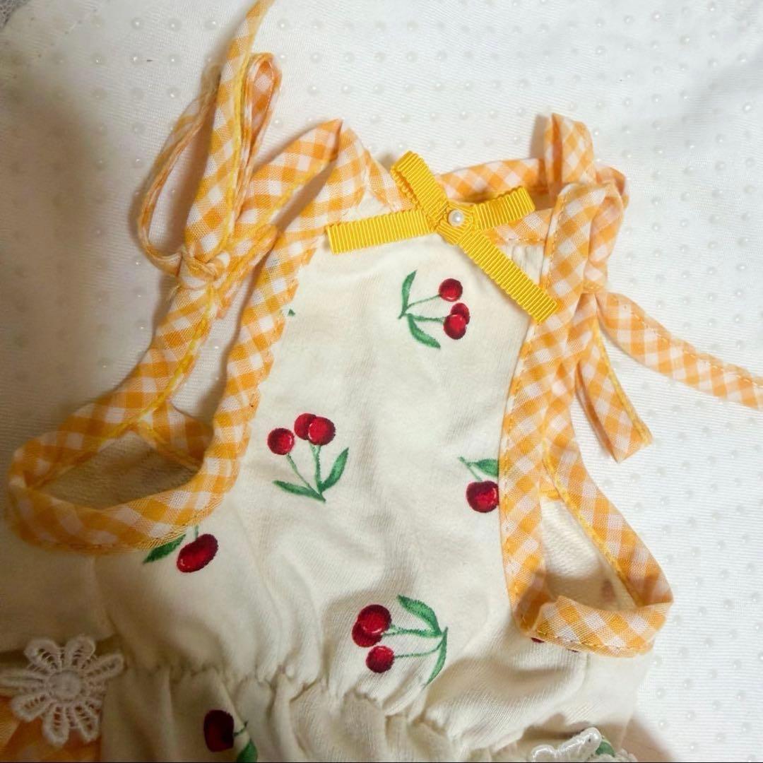 luxebirdie スリーズワンピース S さくらんぼ イエロー