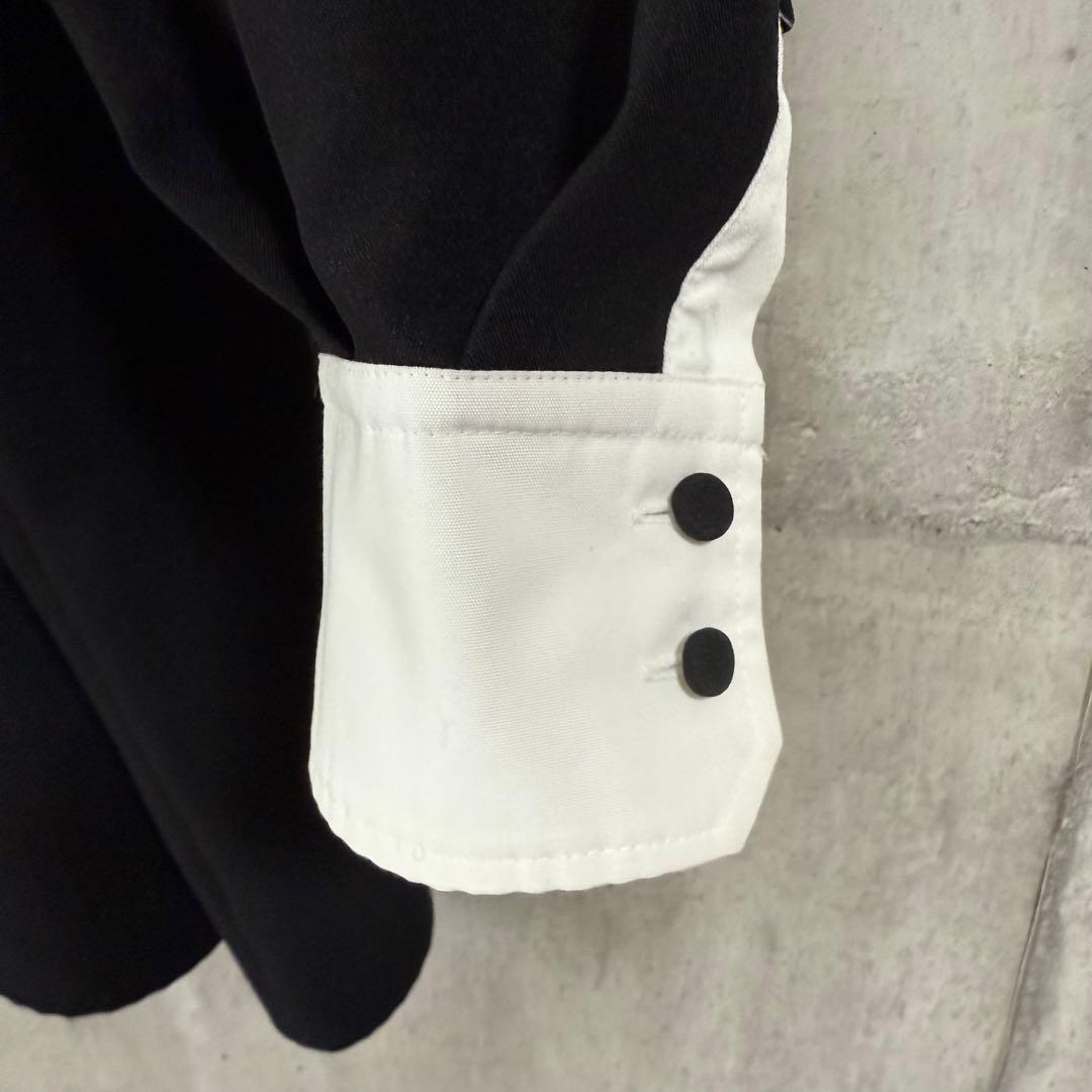 美品 machatt マチャット ダブルクロスバイカラードレス ブラック 正規品