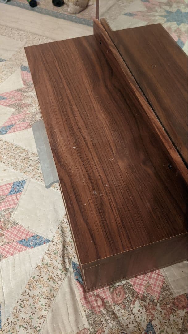 たのメル便✨全身鏡付き収納ハンガーラック 木目調ブラウン 引き出し付き 姿見