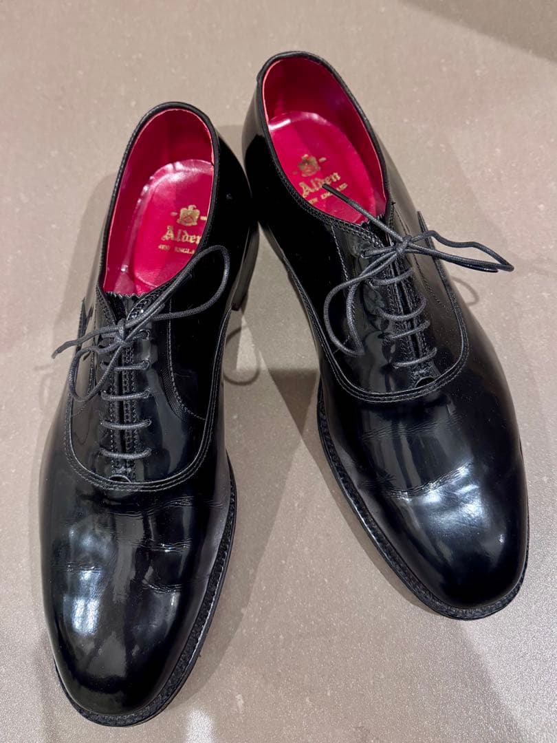 ミ*ラ様 Alden オールデン 9373 プレーントゥ ブラック パテント U