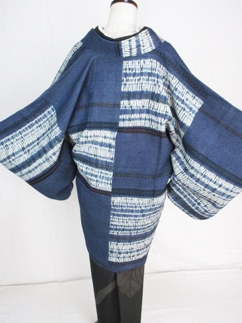 ロミ新古品！ふくれ織＊花唐草＆タテ柄＊松葉色＊紋無し訪問着１６０ｃｍ裄６５