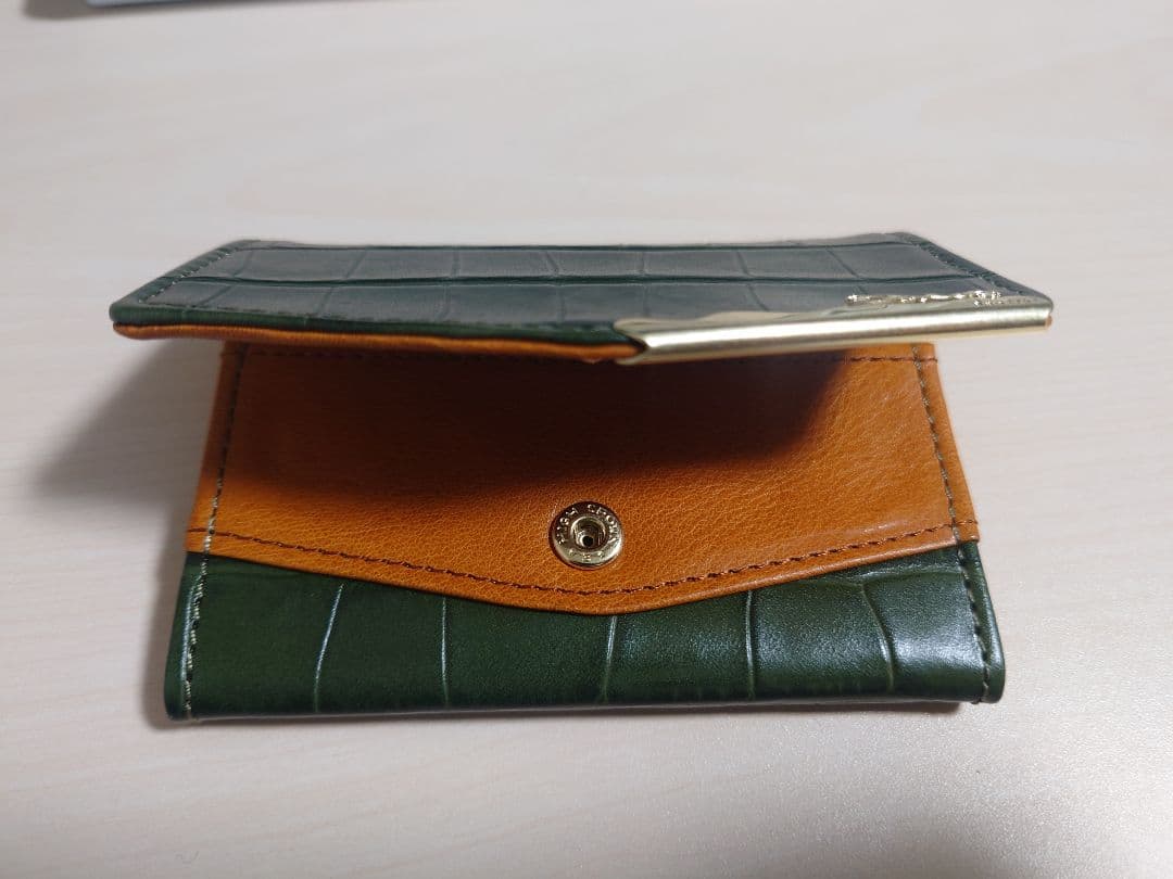 Dakota 牛革 名刺入れ オスピタリタ グリーン