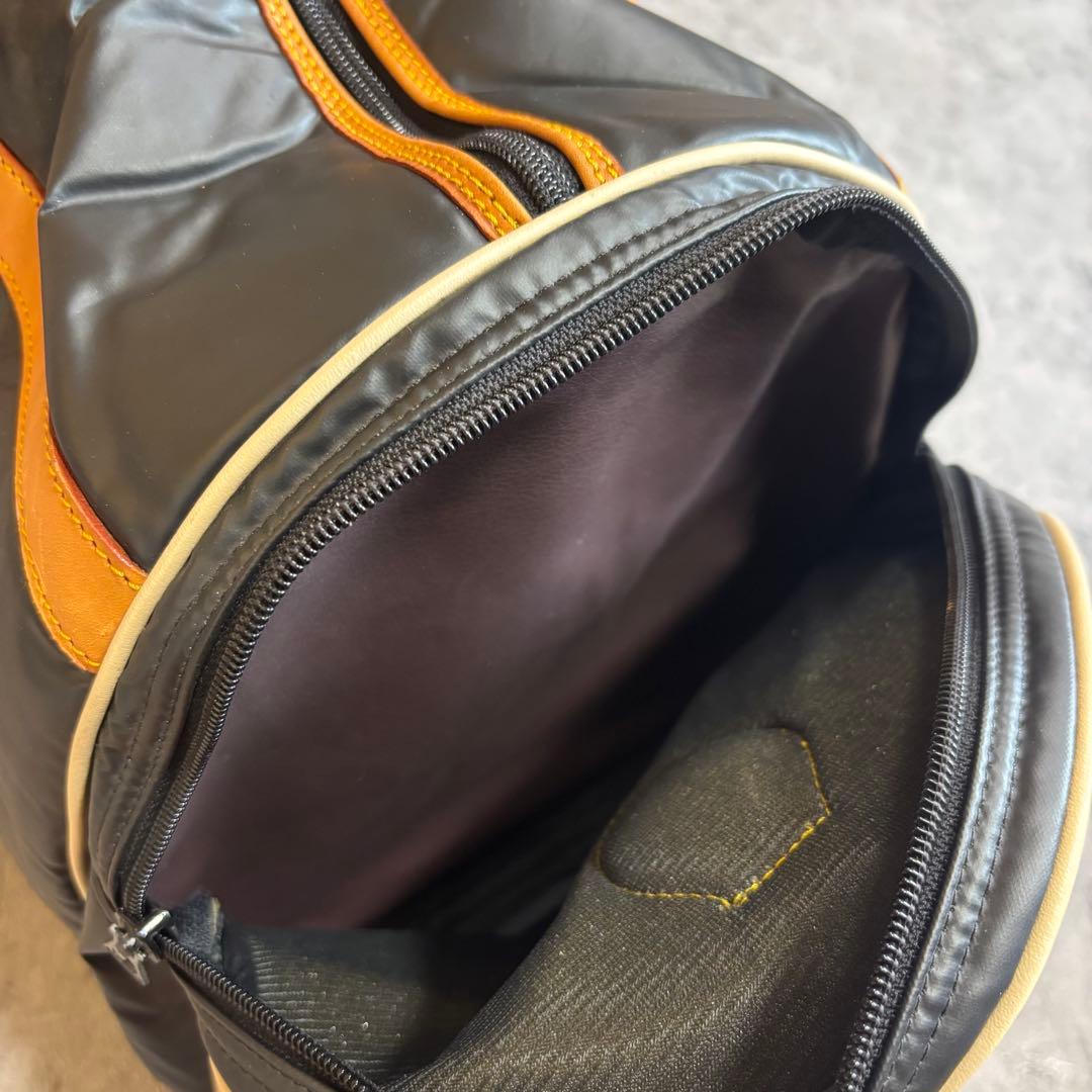 HUNTING WORLD 2WAY ナイロン×レザー ボストン 黒 大容量用