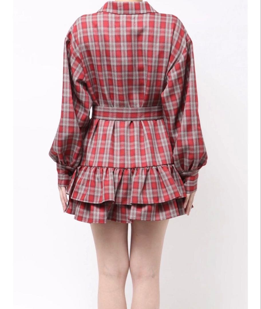 jouetie ヘムフリルトレンチミニワンピース