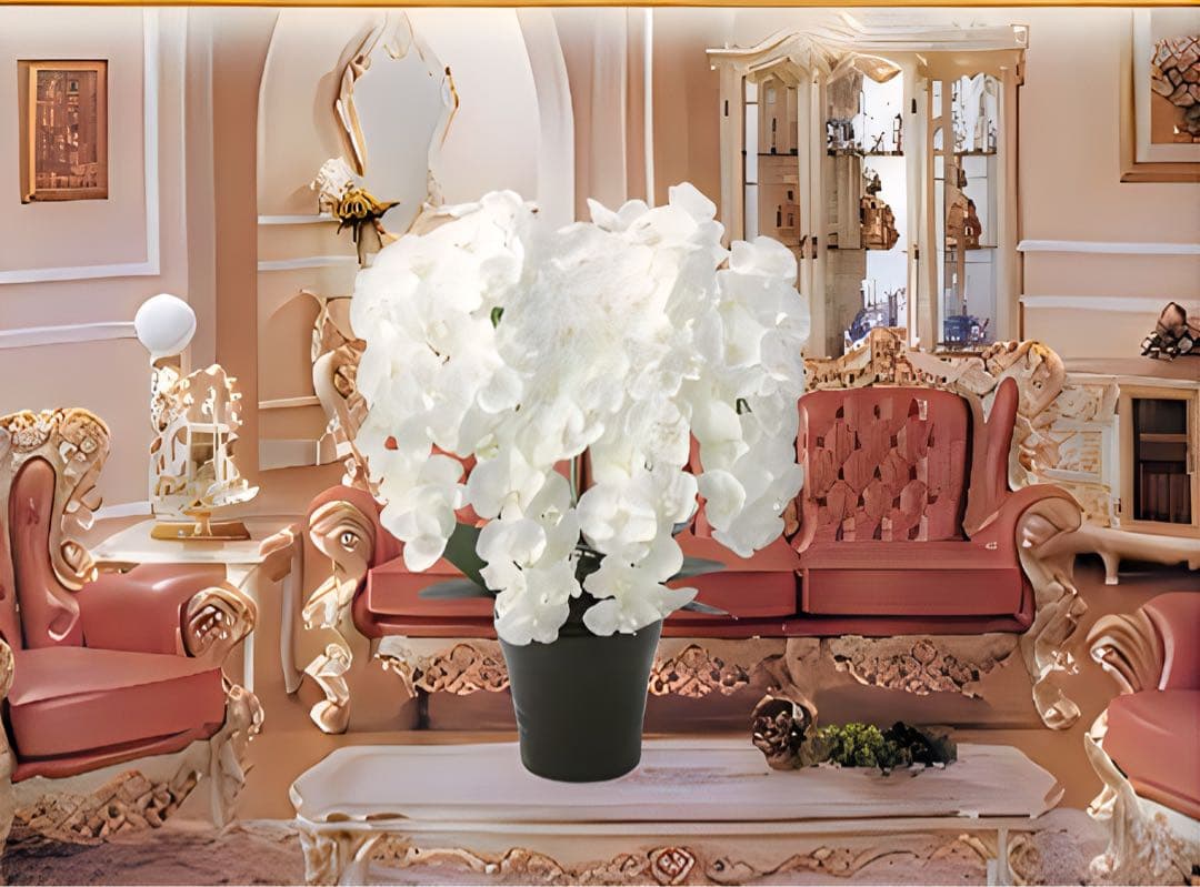 光触媒　人工観葉植物　フェイクグリーン　プレミアム胡蝶蘭7本立W