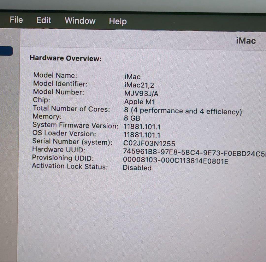 m*i様 Apple iMac 24インチ M1 8GB